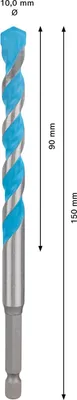 Image de Foret Expert HEX-9 MultiConstruction, Ø 10mm (longueur de travail 90mm)