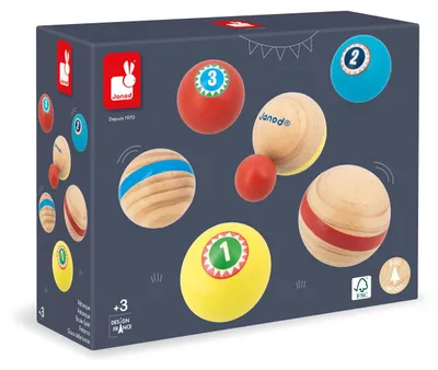 Obrázok produktu pre Janod drevená hra na petang Applepop - farebná vonkajšia hra pre deti
