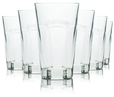 Produktbild von 6x Jameson Whiskey Glas 0,3l Tumbler Relief Kontur Longdrink Cocktail Gläser Bar