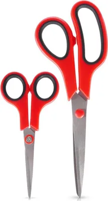Produktbild von Orion | Schneiderschere - 2 Stück - Papierschere - Multifunktionsschere - 14/21 cm - Rot