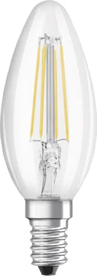 Obrázok produktu pre Žiarovky OSRAM LED, klasický tvar mini sviečky, 40 W náhrada, E14, tvar B, 2700 Kelvinov, teplá biela, číre sklo, 2 balenia