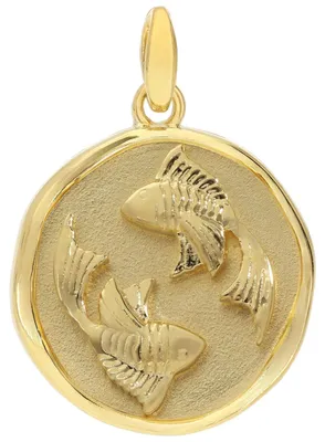 Produktbild von trendor 21850-03 Anhänger Sternzeichen Fische 925 Silber vergoldet Ø 16 mm