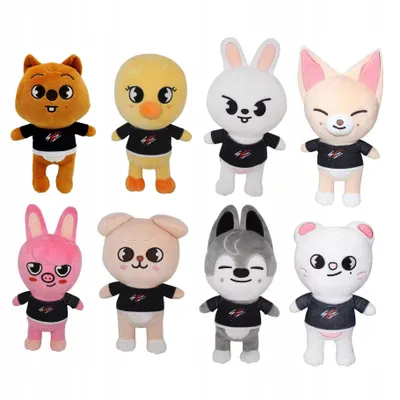 Produktbild von 8 Stück SKZOO Maskottchen Stray Kids – Komplettes Set, Plüschsammlung LEEBIT