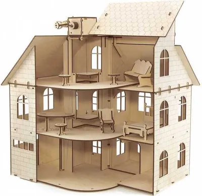 Produktbild von 3D-Puzzle, Puppenhaus, EWA, Holz, 131 Teile