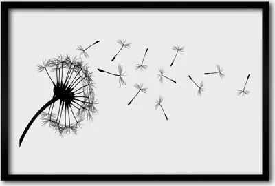 Produktbild von Bild 60x40 MDF-Rahmen Wandkunst Löwenzahn Löwenzahn-Blume
