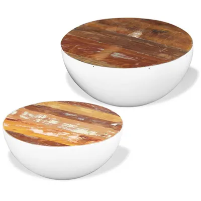Produktbild von vidaXL 2-tlg. Couchtisch-Set Schalenform Altholz Massiv