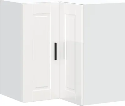 Produktbild von Küchen-Eckhängeschrank Porto Hochglanz-Weiß Holzwerkstoff
