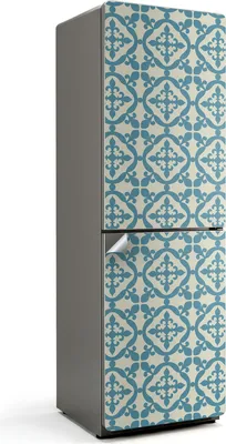 Zdjęcie produktu dla Geometryczny wzór szachownicy - Naklejka na lodówkę - Naklejka na lodówkę - Dekoracja lodówki - Folia samoprzylepna na lodówkę - Dekoracja kuchni - 60x190 cm
