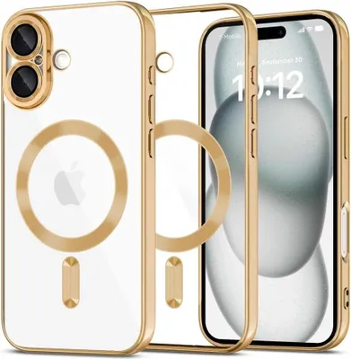 Zdjęcie produktu dla Etui do iPhone 16 MagFlex MagSafe na telefon Shiny Gold