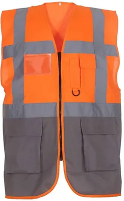 Image de Yoko - Gilet "Executive" pour hommes/femmes Unie PC5507 (XL) (Orange/Gris)