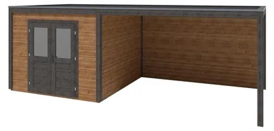 Produktbild von Gartenhaus, Gerätehaus Sora 7.06x3.09m - 21.82m2 - 28mm - Imprägniert