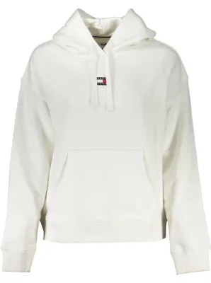 Produktbild von Nachhaltiges Damen Langarm-Kapuzensweatshirt in Weiß ohne Reißverschluss