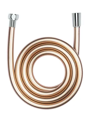 Produktbild von WENKO Dusch Schlauch Glatt Brause Dusche Metalloptik Kunststoff 175cm Rosè
