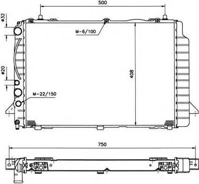 Produktbild von NRF 50531 Kühler Wasserkühler Motorkühler für AUDI 80 Limousine (8C2, B4) Cabriolet (8G7, B4) 80 Avant (8C5, B4)