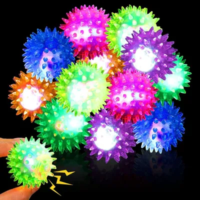 Productafbeelding van Egelballen als cadeautje - Set van 12 - LED-egelbal - Lichtbal - Gastgeschenken - Kinderverjaardag - Springbal