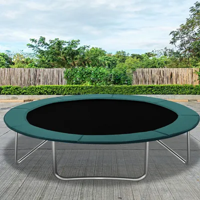 Zdjęcie produktu dla Osłona krawędzi Fiqops do trampoliny Ø 305 cm 100% odporna na promieniowanie UV, odporna na rozdarcie osłona krawędzi sprężyn zielona
