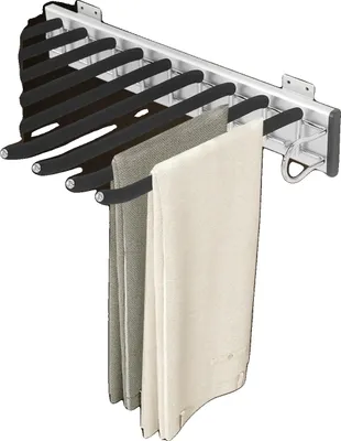 Obrázok produktu pre Vešiak na nohavice, materiál ABS, dĺžka 46 cm, šírka 32,6 cm, montáž na stenu, vešiak na nohavice