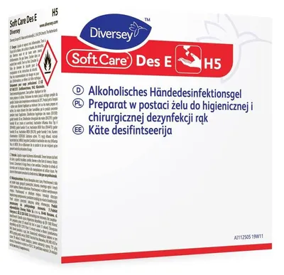 Produktbild von 6x Soft Care Des E, VAH-gelistetes, gelförmiges Händedesinfektionsmittel | Kartusche (800 ml)