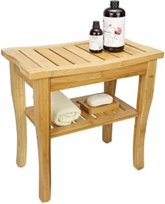 Produktbild von Famanu Badstuhl Ergonomisch - 26,3 x 46,99 x 46 cm - Natur