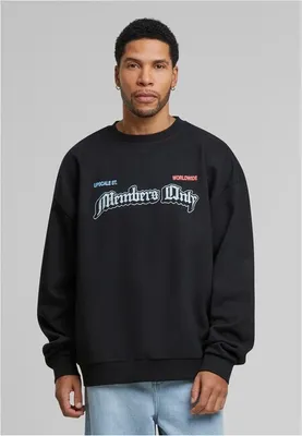 Image de M. Tee Only Members Oversize Crewneck noir - L