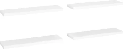 Image de Étagères murales flottantes 4 pcs blanc 90x23,5x3,8 cm MDF