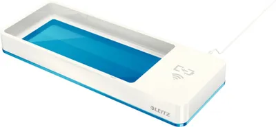 Produktbild von Stifteschale Wow Duo Colour mit Induktionsladegerät blau metallic Packung mit 4 Stück