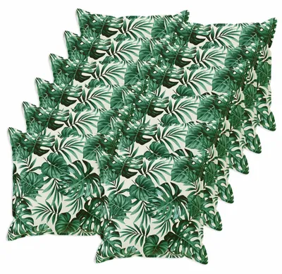 Productafbeelding van vidaXL Kussenhoezen, 12 stuks, met houten bladmotief, 50 x 50 cm, polyester