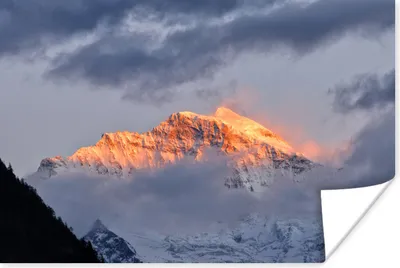 Produktbild von MuchoWow® Poster Sonnenuntergang über den Schweizer Alpen in der Nähe des Eigers 60x40 cm - Schlafzimmerdekoration