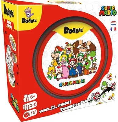 Immagine prodotto di Dobble: Super Mario, gioco di reazione, 2+ giocatori, dai 6 anni in su, personaggi Nintendo, gioco per famiglie