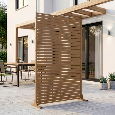 Produktbild von Trennwand ‘Nodepp’ verzinkter Stahl 180 x 120 cm Braun