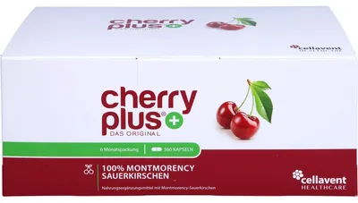 Obrázek produktu pro cherry plus 100 % Montmorency višeň v kapslích, 360 kapslí