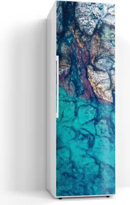 Produktbild von DEQORI Magnetmatte Kühlschrank beschreibbar 60x190 cm 'Küstenfarbenspiel' Magnetfolie