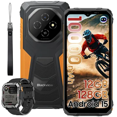 2025 Blackview FORT1 Robustes Outdoor Handy 12GB+128GB, 6,56" HD+ IPS, Android 15, 10000mAh, 18W, NFC, 5W-OTG-Rückladeunterstützung