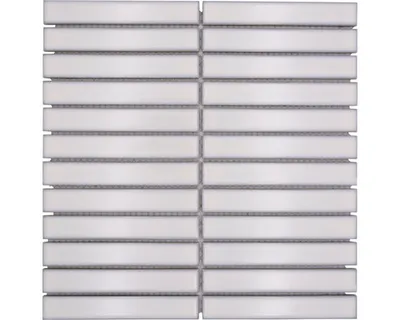 Produktbild von Keramikmosaik CG ST 230 Stäbchen uni altweiß glänzend 29,6x30cm