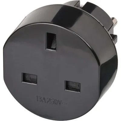 Obrázek produktu pro Cestovní adaptér Brennenstuhl UK do Evropy s uzemněním, 13A, 250V - černý