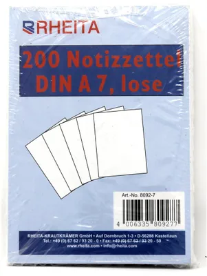 Produktbild von Rheita Notizzettel, A7, weiß, 200 Blatt, 80 g/m²