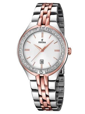 Obrázek produktu pro Dámské hodinky Festina s dvoubarevným náramkem z nerezové oceli a datumovkou F16868/2