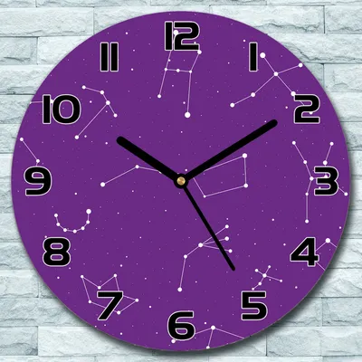 Produktbild von Wanduhr aus Glas Rund fi 30 Himmel Nachtklima Quarz Deko Schlafzimmer Büro