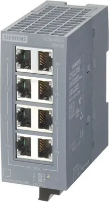 Produktbild von Siemens Industrieswitch unmanaged SCALANCE XB008 Anzahl Ethernet Ports 8 LAN-Übertragungsrate 100 MBit/s Betriebsspannu