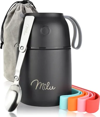 Produktbild von Milu Lunchbox-Set schwarz (9-tlg.) 450 ml
