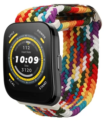 Produktbild von kwmobile Armband kompatibel mit 22mm Amazfit Bip 6 / Bip 5 Unity / Bip 5 / GTS 3 / Balance 2 / Helio Strap - Nylon Fitnesstracker Sportarmband Band in