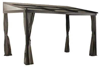 Zdjęcie produktu dla Aluminiowa osłona tarasowa Sojag Budapest 1012 Brąz 298x364x243 cm