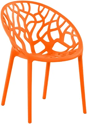 Produktbild von CLP Gartenstuhl Hope mit Lehne stapelbar wetterfest UV-beständig bis 150 kg orange