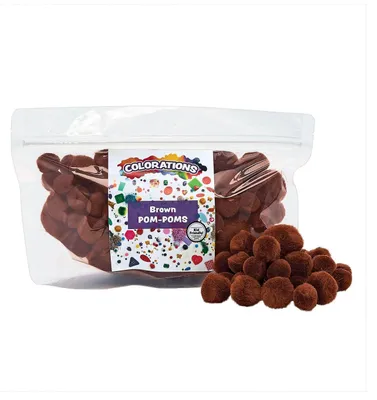 Produktbild von Farben – Pompons Braun, 100 Stück
