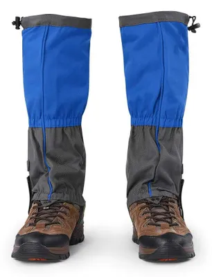 Imagen del producto de Cubrezapatos impermeables - Para nieve - Botas de senderismo - Esquí/Escalada - Ajustables - Tejido Oxford - 1 par - Para nieve
