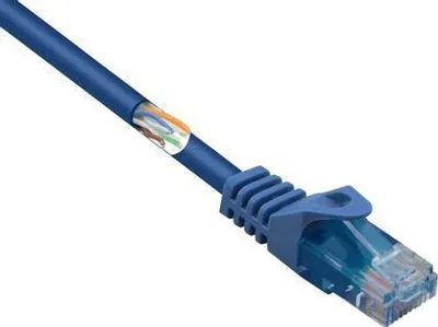 Image de RF-5044020 RJ45 Netzwerkkabel Patch cable CAT 5e U/UTP 3.00 m Blau 1 St