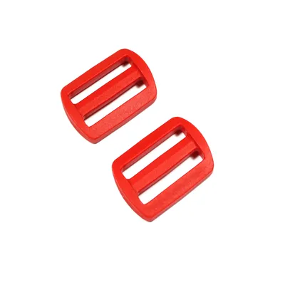Produktbild von 25 Schieber Regler Stopper für 30mm Gurtband Rot Regulator Kunststoff