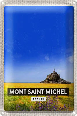 Produktbild von Blechschild Reise 18x12cm Mont-Saint-Michel France Kathedrale