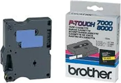 Immagine prodotto di Brother TX611 - nero su giallo - rotolo (0,6 cm x 15,2 m) 1 cassetta/e nastro laminato - per P-Touch PT-7000, PT-8000, PT-PC (TX-611)