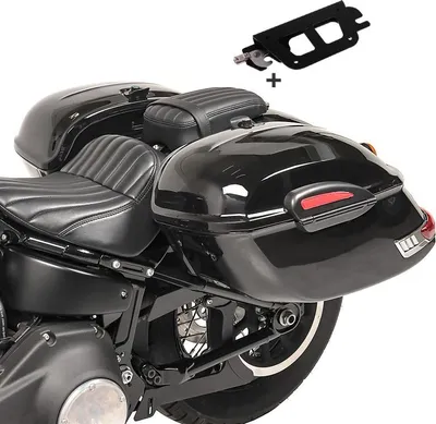 Produktbild von Seitenkoffer für Chopper / Custombikes Standard 20-25 mit Halter abneh